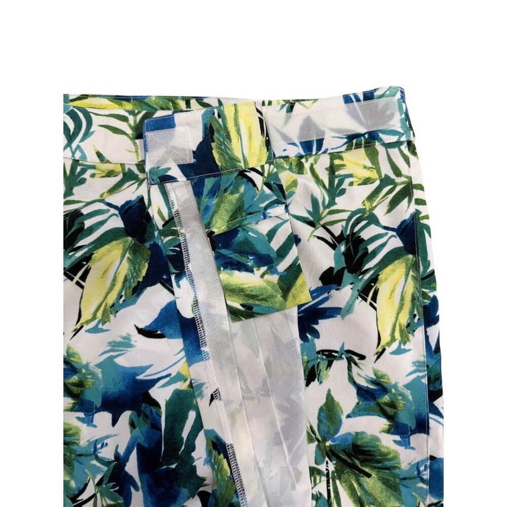 RipSkirt Hawaii Tropical Floral Wrap Skirt Length 3 Blue Green Womens Size XXL - Picture 4 of 7